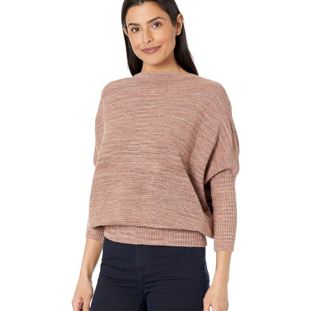 Prana Women's Cloud Blush Deep V Back Coronet Sweater Travel Slouchy (M) - Picture 2 of 8